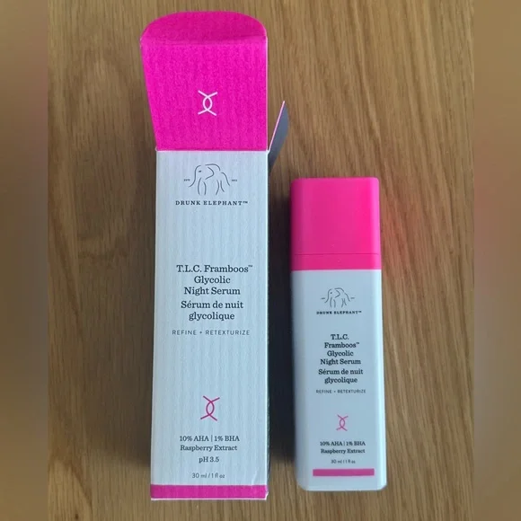 Drunk Elephant TLC Framboos Glycolic Serum 1oz NIB - Picture 2 of 7